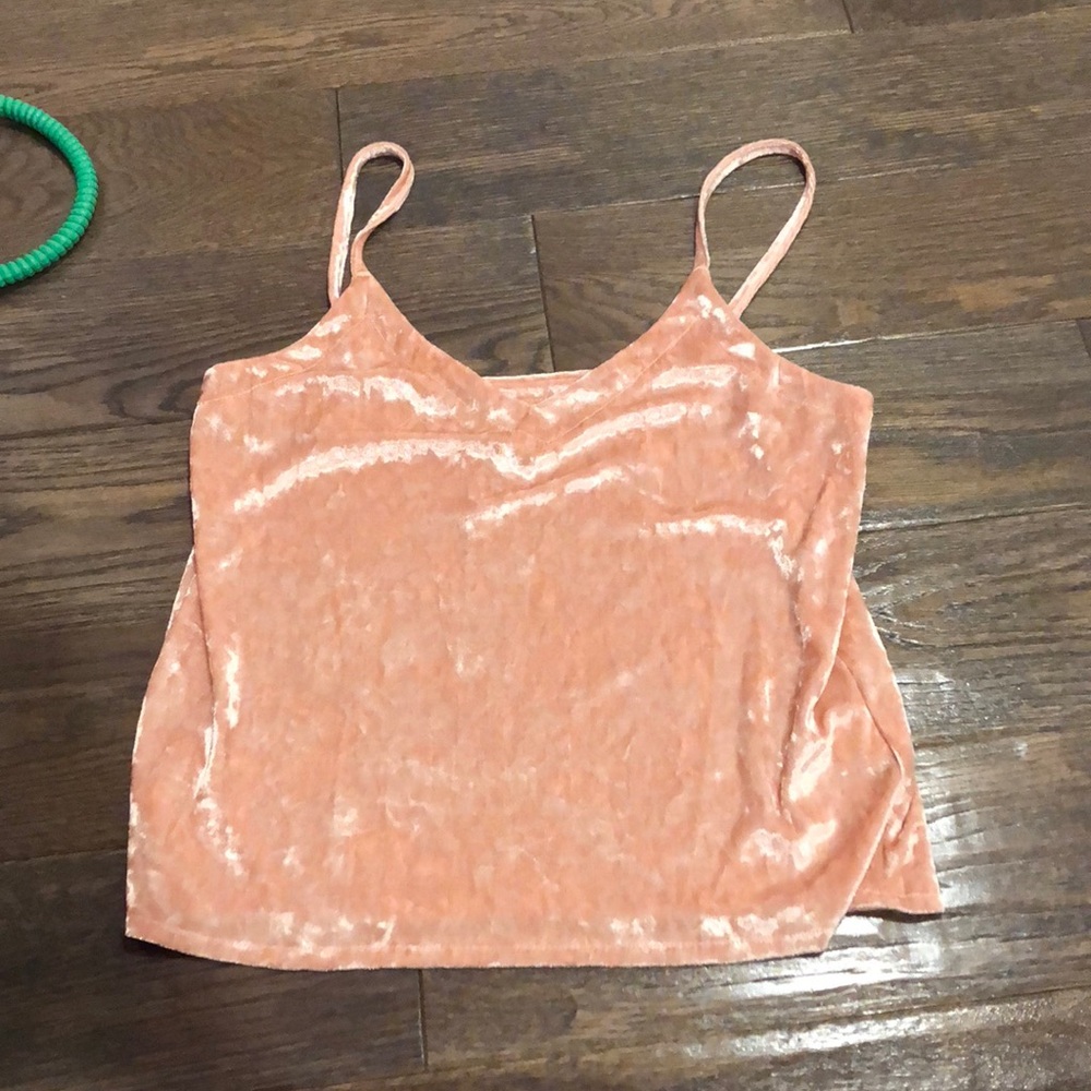 Pink velvet top size medium